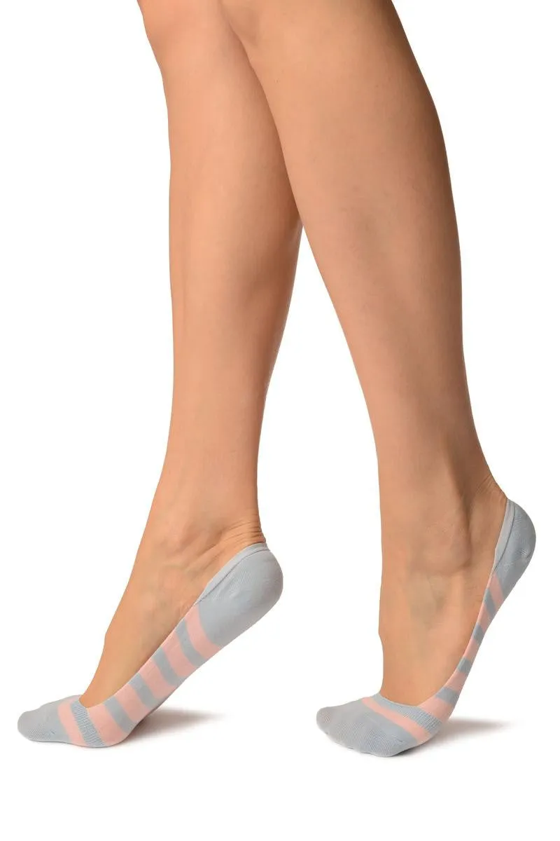Baby Blue & Pink Stripes Soft Back Top Footsies