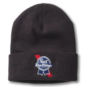 Cuffed Knit Beanie: Pabst Blue Ribbon