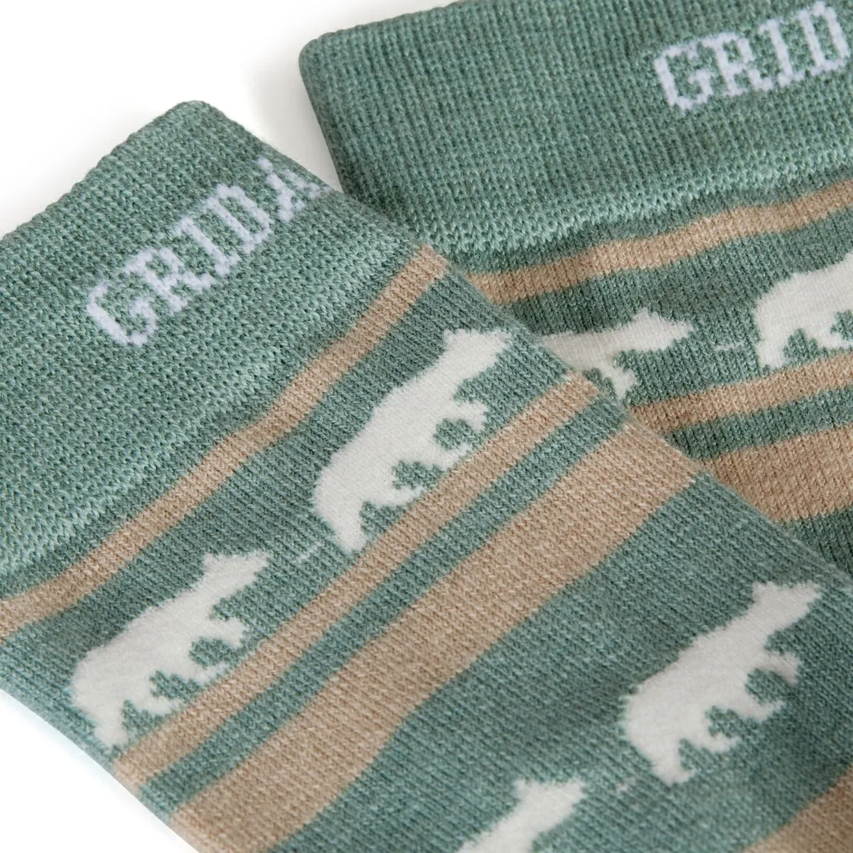 Gridarmor Striped Bear Merino Socks Green Bay | Buy Gridarmor Striped Bear Merino Socks Green Bay here | Outnorth