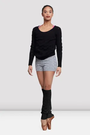 Ladies Stelle Knit Black Leg Warmers One Size