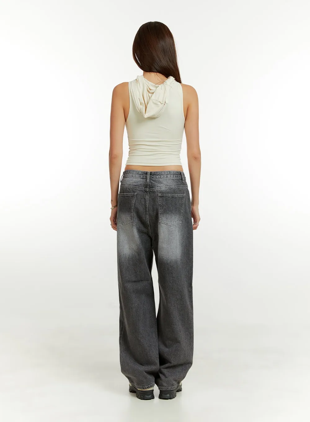 Low Rise Loose Fit Baggy Jeans CU421