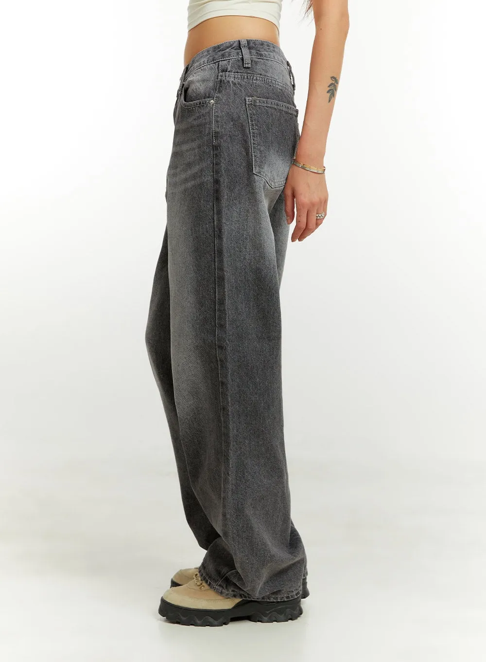 Low Rise Loose Fit Baggy Jeans CU421