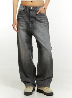Low Rise Loose Fit Baggy Jeans CU421