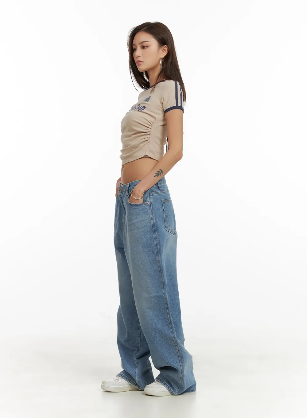 Low Rise Loose Fit Baggy Jeans CY431