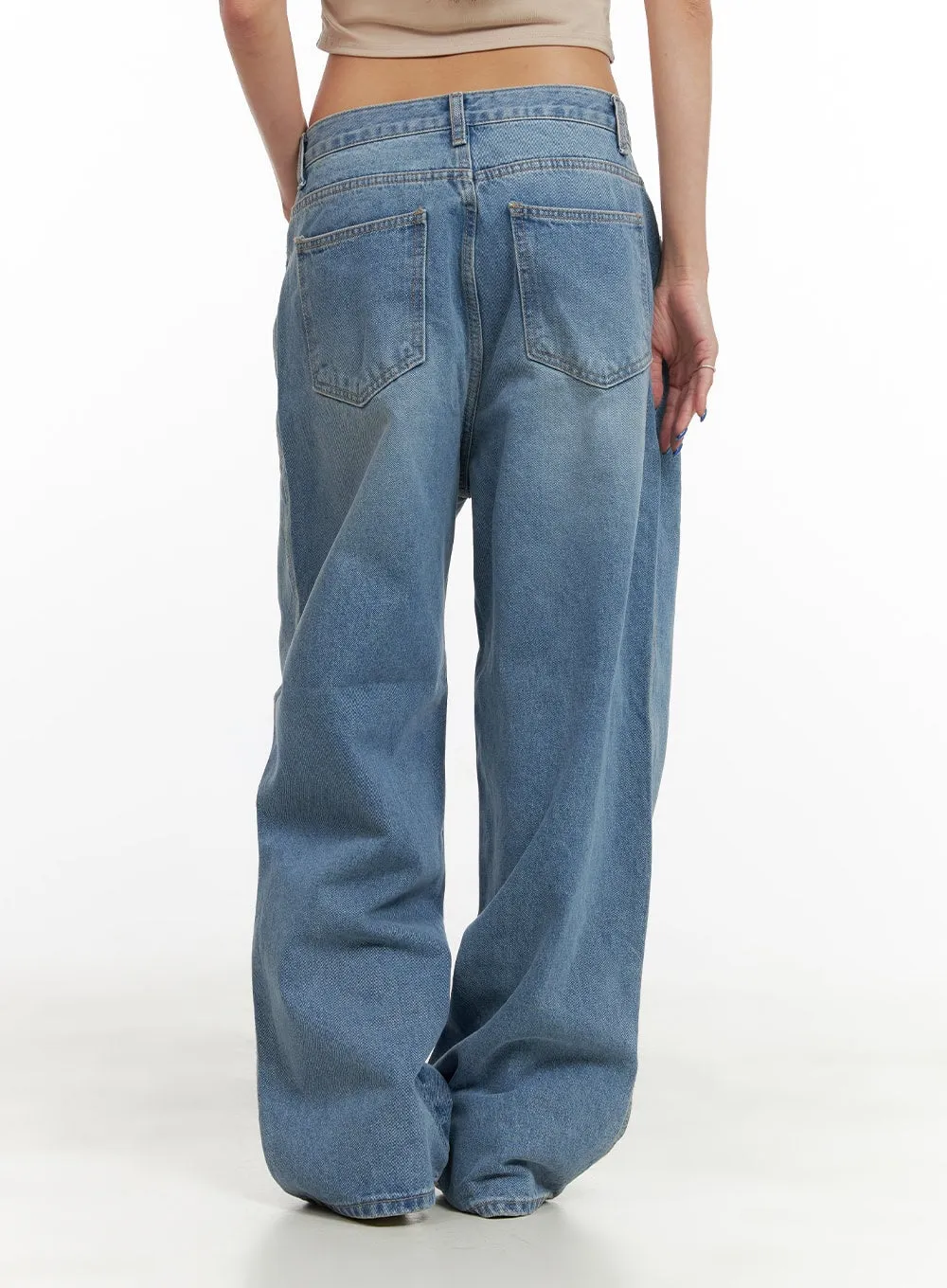 Low Rise Loose Fit Baggy Jeans CY431