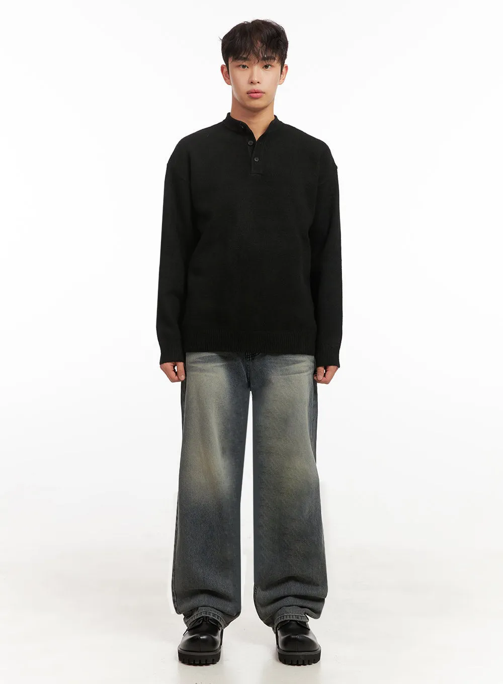 Men's Classic Buttoned Knit Sweater ID431