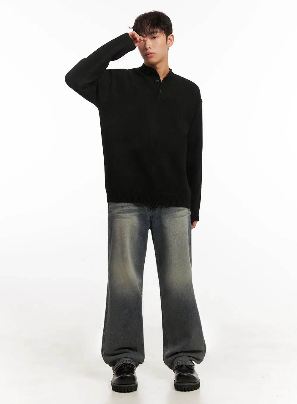 Men's Classic Buttoned Knit Sweater ID431