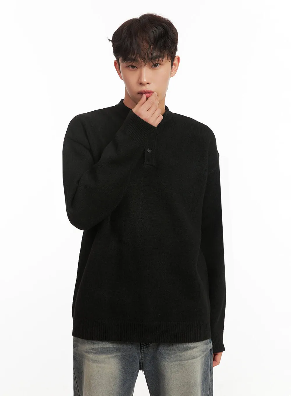 Men's Classic Buttoned Knit Sweater ID431