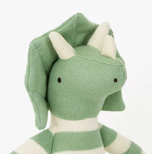 Small Triceratops Knitted Toy