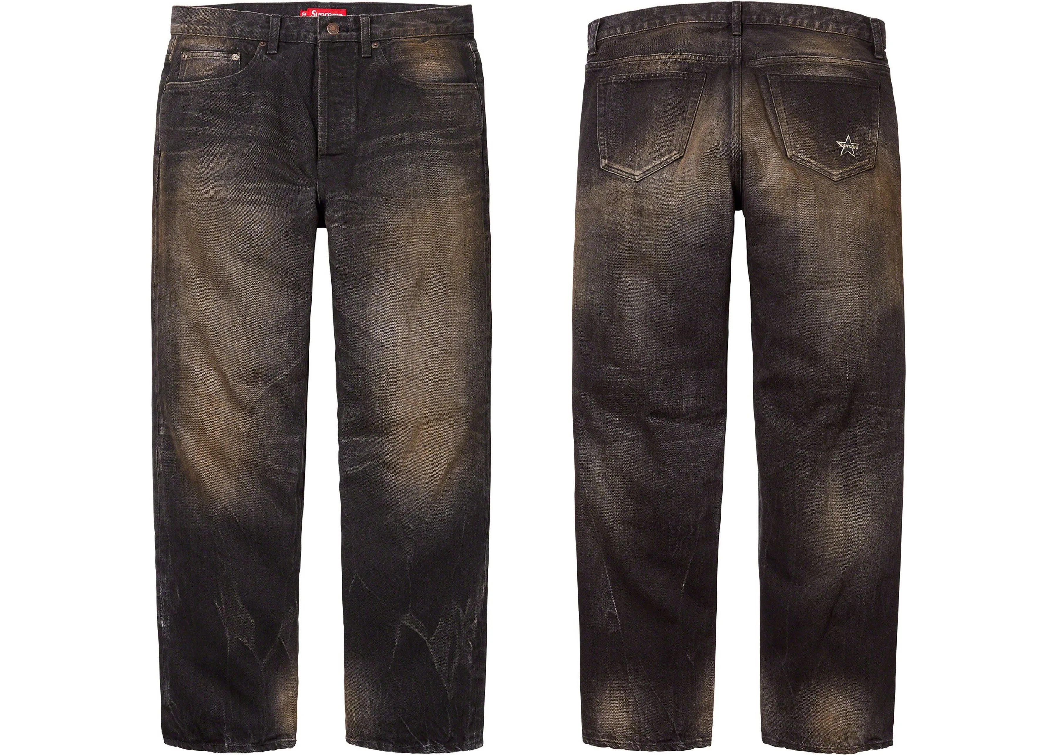SUPREME DISTRESSED LOOSE FIT SELVEDGE JEAN (2023FW)