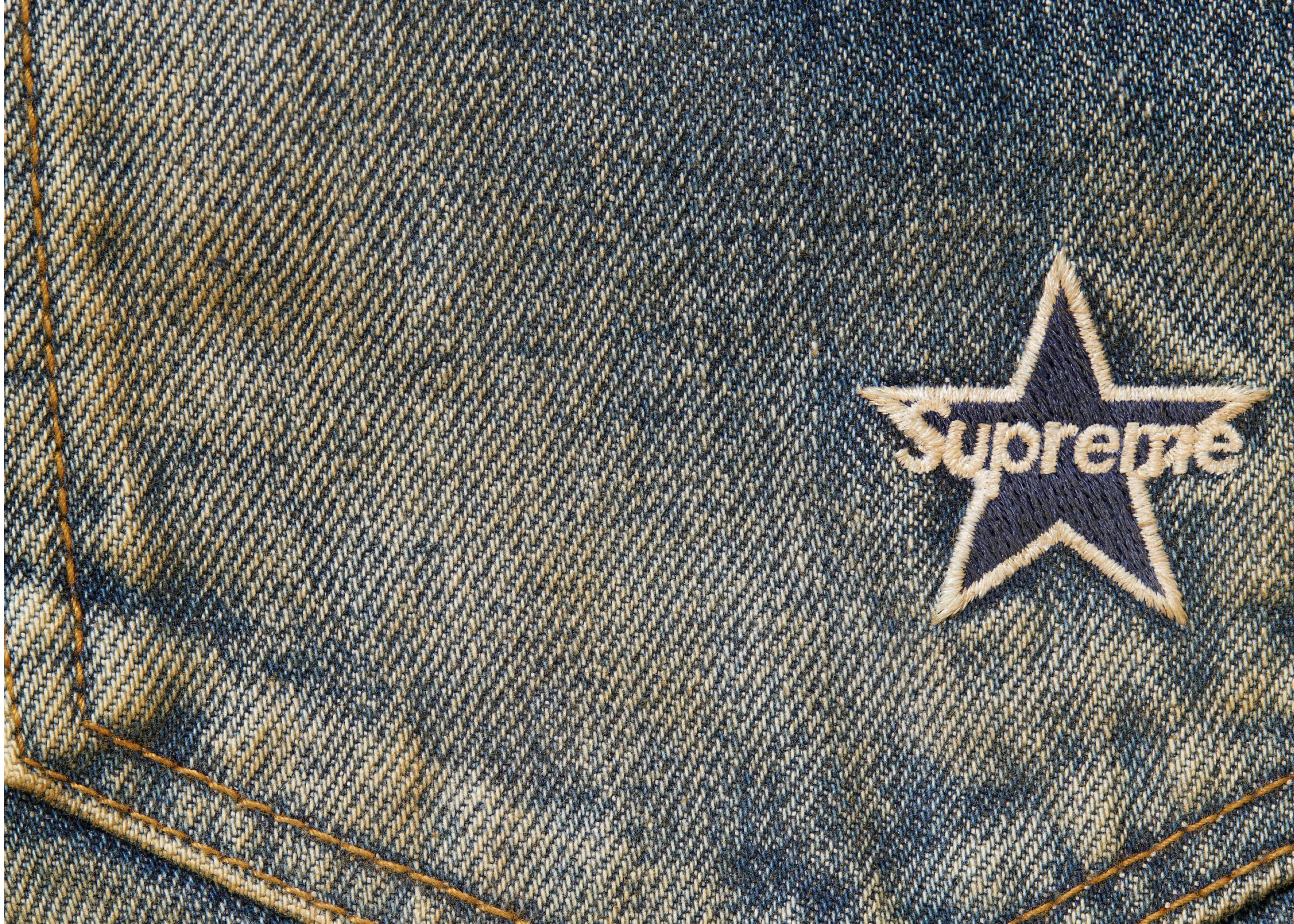 SUPREME DISTRESSED LOOSE FIT SELVEDGE JEAN (2023FW)
