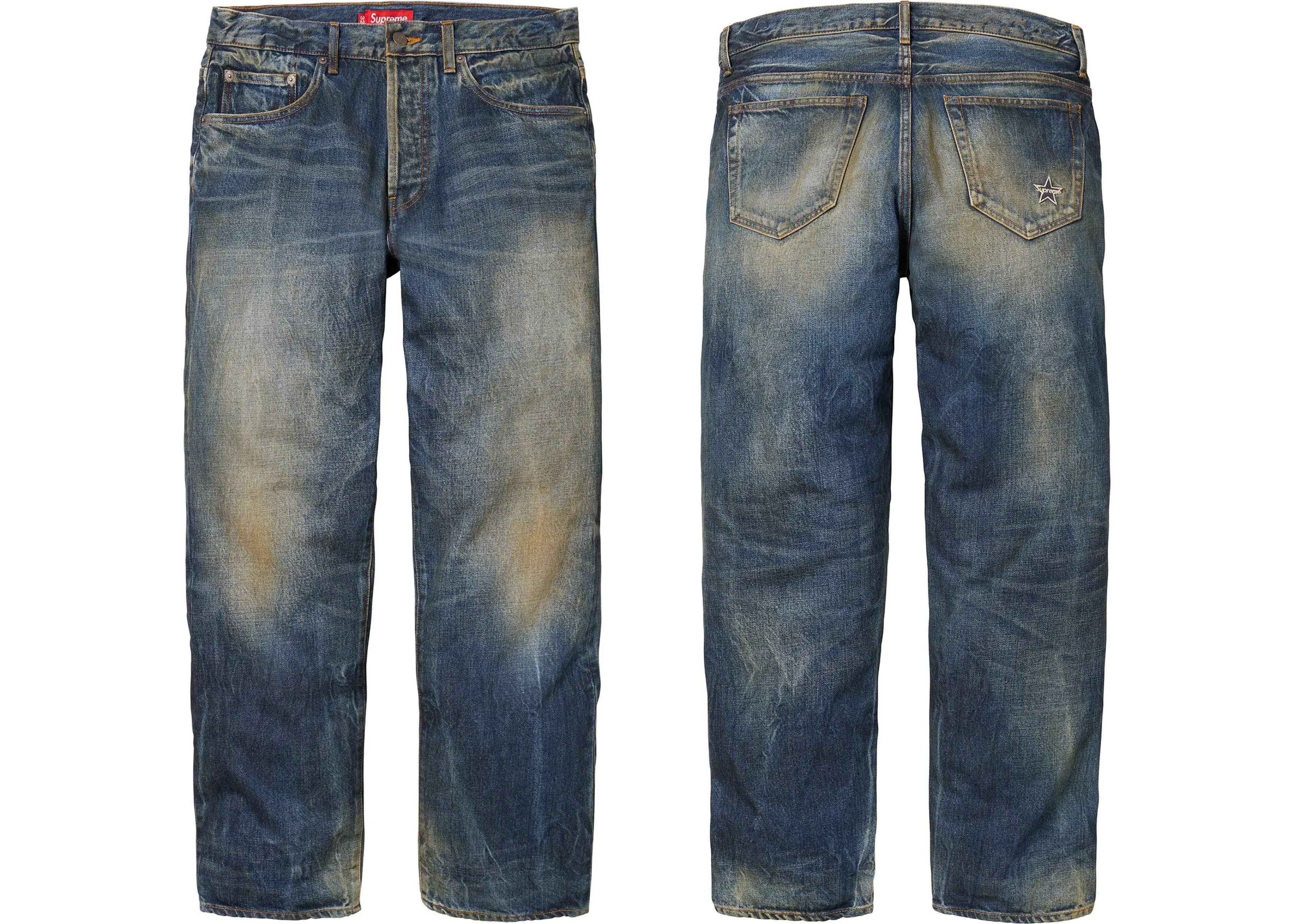 SUPREME DISTRESSED LOOSE FIT SELVEDGE JEAN (2023FW)