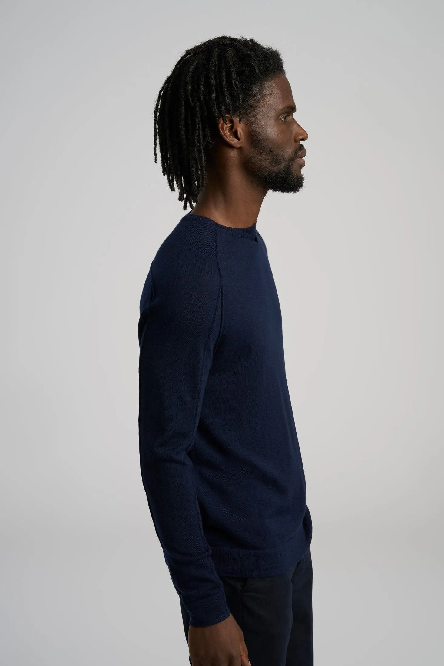 V-Notch Crew Sweater | Merino Wool