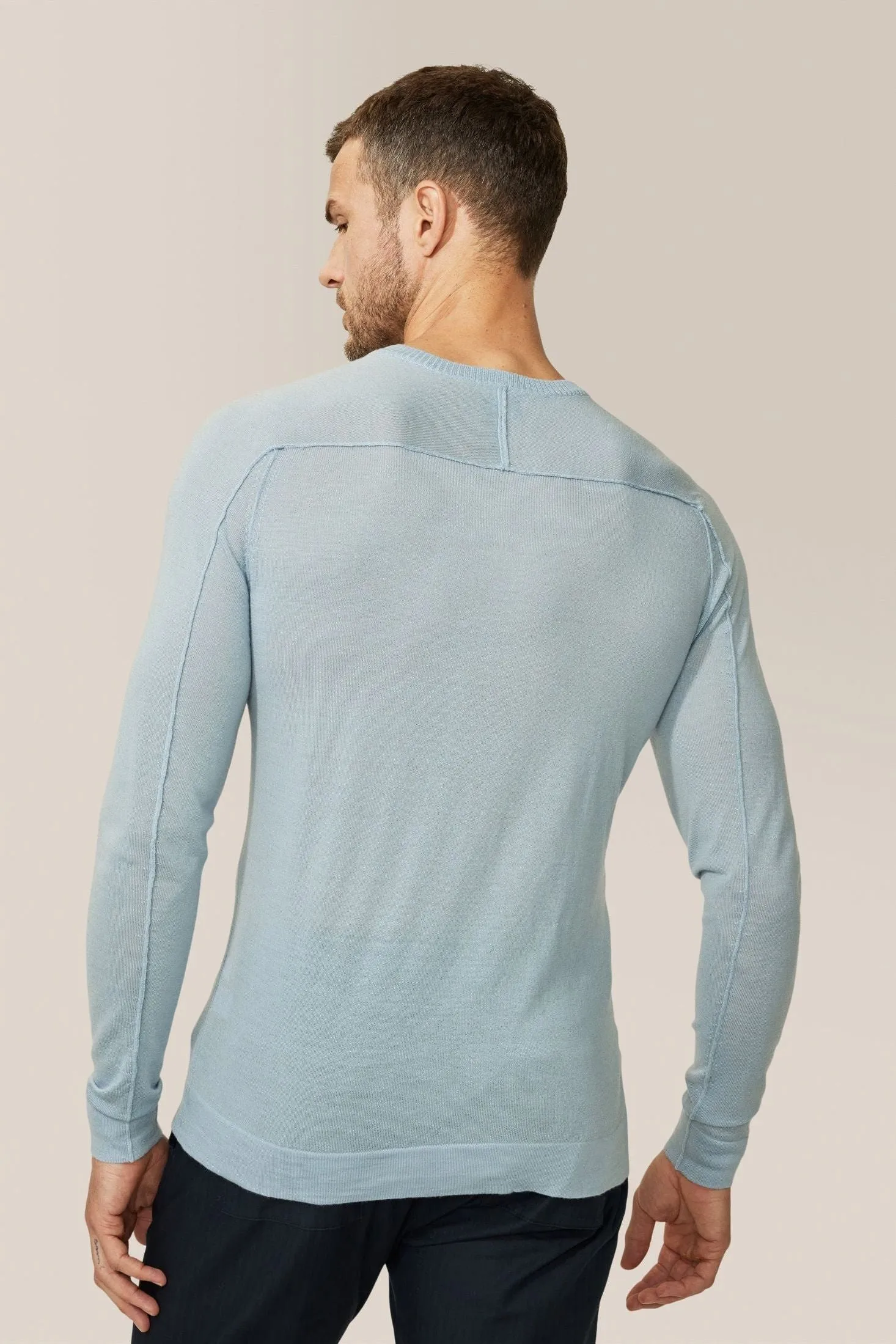V-Notch Crew Sweater | Merino Wool